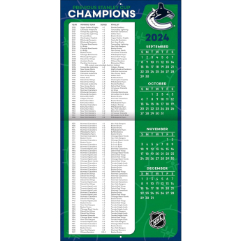 Vancouver Canucks calendar 2025 Wall Calendar
