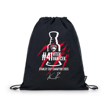 Florida Panthers geantă sport Vítek Vaněček #92 Stanley Cup Champion 2025 black