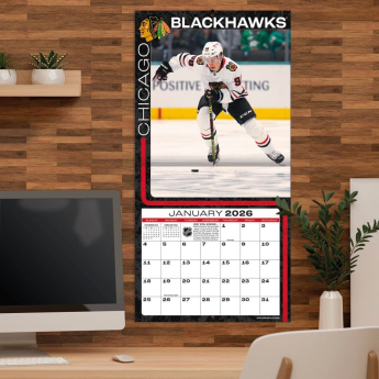 Chicago Blackhawks calendar Connor Bedard 2026 Wall