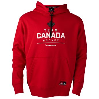 Echipa națională de hochei hanorac de bărbați cu glugă CANADA Bauer Olympic red