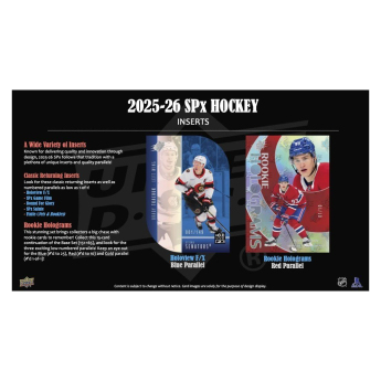 NHL cutii Cărți de hochei NHL 2025-26 Upper Deck SPx Hockey Hobby Box