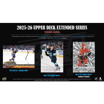 NHL cutii Cărți de hochei NHL 2025-26 Upper Deck Extended Series Hockey Blaster Box
