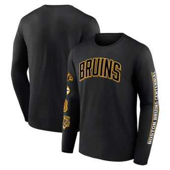 Boston Bruins tricou de bărbați cu mânecă lungă Centennial black