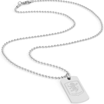Aston Villa lănțișor de gât cu pandantiv Engraved Dog Tag & Chain