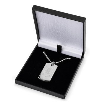 Aston Villa lănțișor de gât cu pandantiv Engraved Dog Tag & Chain