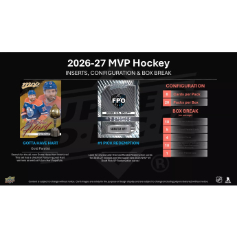 NHL produse Cărți de hochei NHL 2026-27 Upper Deck MVP Hockey Hobby Box