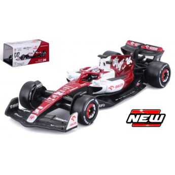 Model Alfa Romeo Orlen F1 C42 BBurago #24 Guanyu Zhou 2022 1:43 Signature