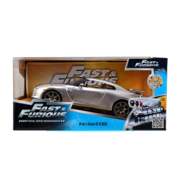Modele auto și moto model 1/24 Fast & Furious Nissan GT-R Silver 2009 Brian