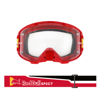 Red Bull Racing ochelari de motocross STRIVE red with clear glass
