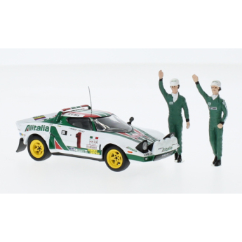 Modele auto și moto model 1/43 Lancia Stratos HF, No.1, Alitalia, Rallye WM, Rallye Monte Carlo, Winner Rally Monte Carlo series with figurines, S.Munari/S.Maiga, 1977