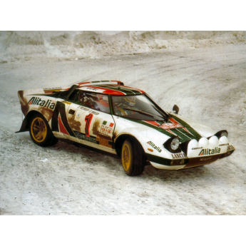 Modele auto și moto model 1/43 Lancia Stratos HF, No.1, Alitalia, Rallye WM, Rallye Monte Carlo, Winner Rally Monte Carlo series with figurines, S.Munari/S.Maiga, 1977