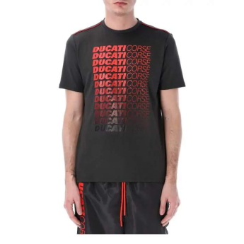 Ducati Corse tricou de bărbați inscriptions dark gray 2026