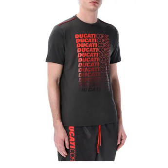 Ducati Corse tricou de bărbați inscriptions dark gray 2026