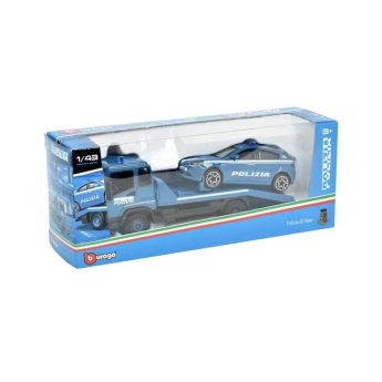 Modele auto și moto model 1/43 Alfa Romeo Giulietta Polizia with a transport vehicle