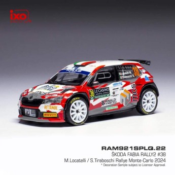Modele auto și moto model 1/18 Škoda Fabia Rally2 2024 N.38 M. Locatelli - Rally Monte Carlo