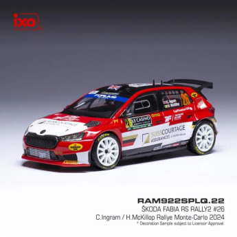 Modele auto și moto model 1/43 Škoda Fabia Rally2 2024 N.26 C. Ingram - Rally Monte Carlo