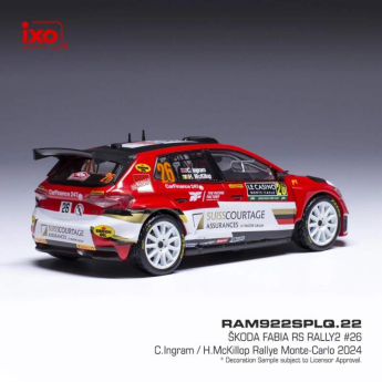 Modele auto și moto model 1/43 Škoda Fabia Rally2 2024 N.26 C. Ingram - Rally Monte Carlo