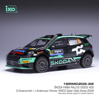 Modele auto și moto model 1/18 IXO Škoda Fabia Rally2, WRC, Safari Rallye Kenia, 2024, #22,