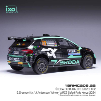 Modele auto și moto model 1/18 IXO Škoda Fabia Rally2, WRC, Safari Rallye Kenia, 2024, #22,