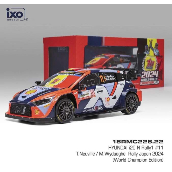 Modele auto și moto model 1/18 IXO Hyundai I20 N WRC Rally Japan 2024 World Champion T. Neuville