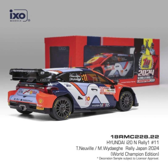 Modele auto și moto model 1/18 IXO Hyundai I20 N WRC Rally Japan 2024 World Champion T. Neuville