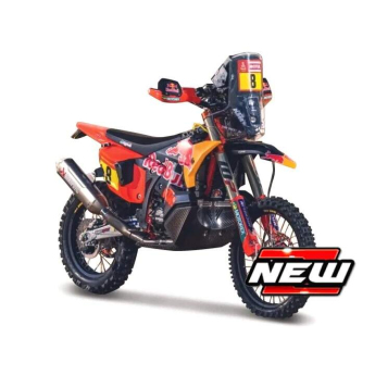 Model motocyklu Red Bull KTM 450 Rally Dakar 2024 Toby Price nr.8 1:6