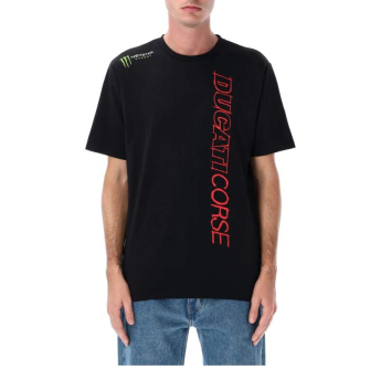Ducati Corse tricou de bărbați Monster Energy logo black 2026