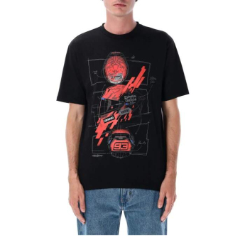 Marc Marquez tricou de bărbați helmet black 2026