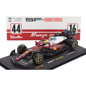 Modele auto și moto model 1/43 Scuderia Ferrari SF-25 BBurago #44 Lewis Hamilton Monza 2025 Signature