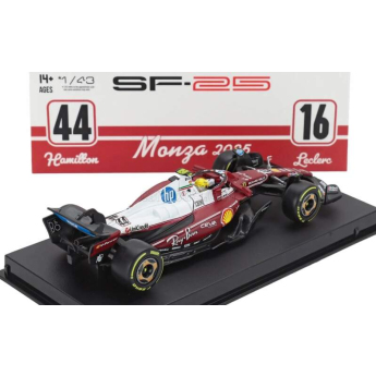 Modele auto și moto model 1/43 Scuderia Ferrari SF-25 BBurago #44 Lewis Hamilton Monza 2025 Signature