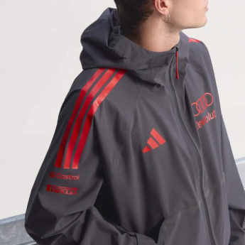 Audi F1 geacă de bărbați cu glugă Mechanics Rain grey F1 Team 2026