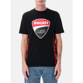 Fanouškovské tričko Ducati Corse CAMU černé s logem - M