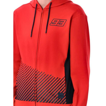 Marc Marquez hanorac de bărbați cu glugă Stripes red 2026