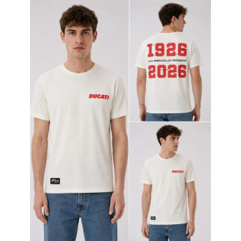 Ducati Corse tricou de bărbați 100th years white
