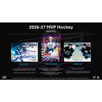 NHL produse Cărți de hochei NHL 2026-27 Upper Deck MVP Hockey Blaster Box