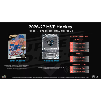 NHL produse Cărți de hochei NHL 2026-27 Upper Deck MVP Hockey Gravity Box