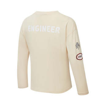 Toyota Gazoo Racing tricou cu măneci lungi pentru copii Engineer beige 2026