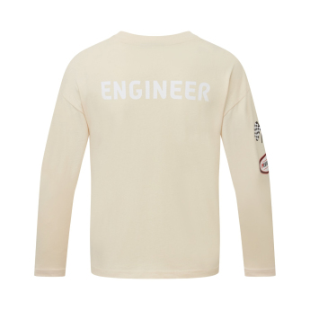 Toyota Gazoo Racing tricou cu măneci lungi pentru copii Engineer beige 2026