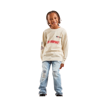 Toyota Gazoo Racing tricou cu măneci lungi pentru copii Engineer beige 2026