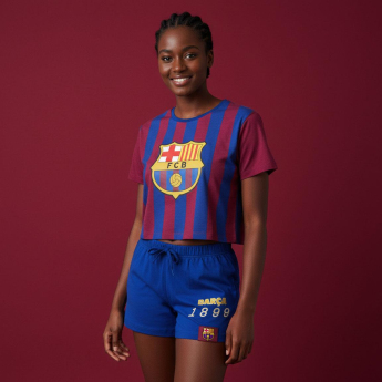 Dámské pyžamo BARCELONA FC Short Stripe
