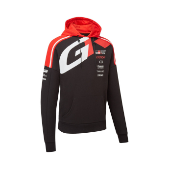 Toyota Gazoo Racing hanorac de bărbați cu glugă redblack WRT 2026