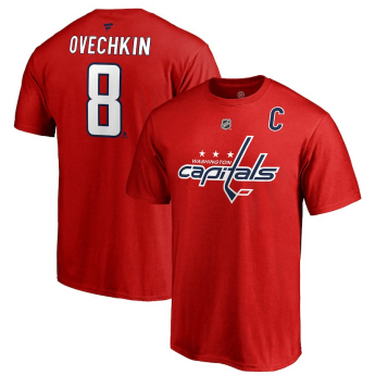 Washington Capitals tricou de bărbați red Alex Ovechkin Stack Logo Name & Number