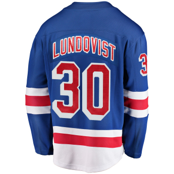 New York Rangers tricou de hochei blue #30 Henrik Lundqvist Breakaway Alternate Jersey