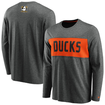 Anaheim Ducks tricou de bărbați cu mânecă lungă Iconic Back to Basics Long Sleeve Shirt