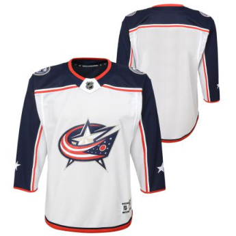 Columbus Blue Jackets tricou de hochei pentru copii Premier White Away