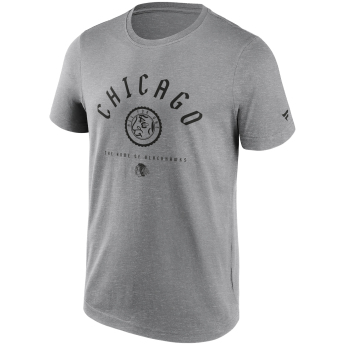 Chicago Blackhawks tricou de bărbați College Stamp grey