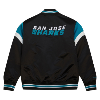 San Jose Sharks geacă de bărbați NHL Heavyweight Satin Jacket