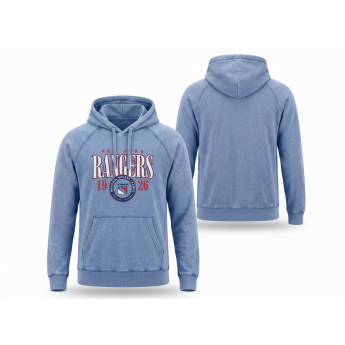 New York Rangers hanorac de bărbați cu glugă A/LS Hoodie blue