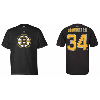 Boston Bruins tricou de bărbați #34 Carl Söderberg black