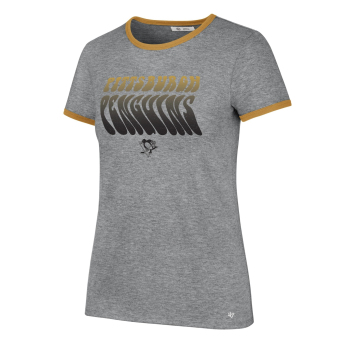 Pittsburgh Penguins tricou de dama Letter Ringer grey